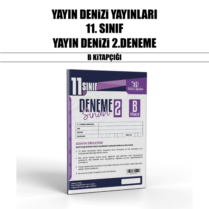 YDENİZİ 11.SINIF DENEME TARAMA SINAVI 2-B - 25-26